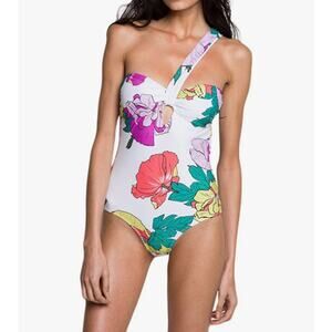 6 Shore Road Small Floral Cuba One shoulder one piece swimsuit Pooja Floral
